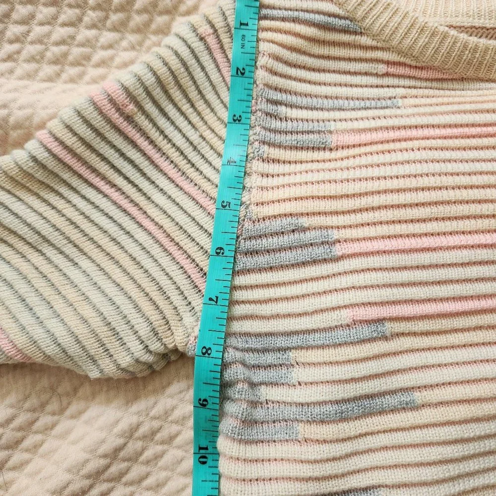 NWOT Knit Pastel Stripe Textured Sweater Dress - Picture 5 of 9